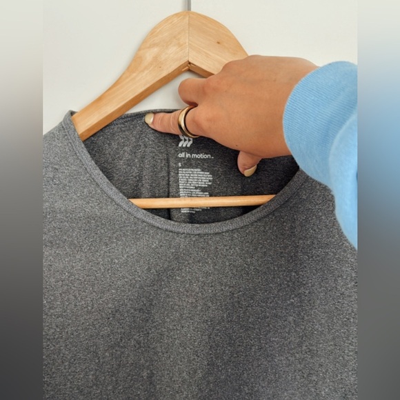 All in Motion Gray Fitted Long Sleeve T-Shirt - Picture 3 of 4